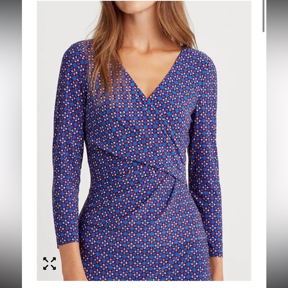 Lauren Ralph Lauren Tile-Print Surplice Jersey Dress
